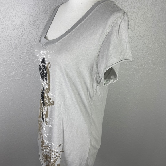 FRZ - Graphic - T-shirt Gray with butterflies - Picture 5 of 8